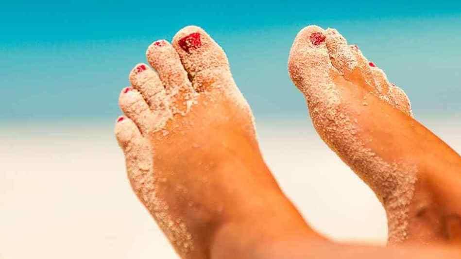 Feet in the sand